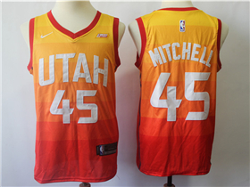 Utah Jazz #45 Donovan Mitchell Multi Color City Edition Swingman Jersey