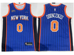 New York Knicks #0 Donte DiVincenzo 2023-24 Blue City Edition Swingman Jersey