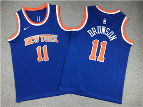 New York Knicks #11 Jalen Brunson Youth Blue Swingman Jersey