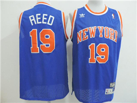 New York Knicks #19 Willis Reed Blue Hardwood Classics Jersey