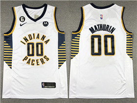 Indiana Pacers #00 Bennedict Mathurin White Swingman Jersey