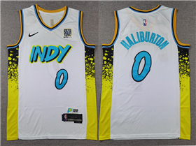 Indiana Pacers #0 Tyrese Haliburton 2024-25 White City Edition Swingman Jersey