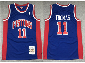 Detroit Pistons #11 Isiah Thomas 1988-89 Blue Hardwood Classics Jersey