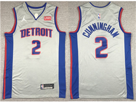 Detroit Pistons #2 Cade Cunningham 2020-21 Gray Statement Swingman Jersey