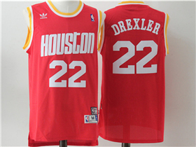 Houston Rockets #22 Clyde Drexler Throwback Red Jersey