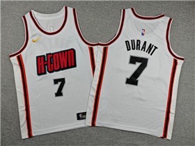 Houston Rockets #7 Kevin Durant Youth 2024-25 White City Edition Swingman Jersey