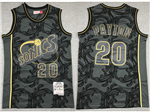 Seattle SuperSonics #20 Gary Payton 1995-96 Black Gold Toile Hardwood Classics Jersey