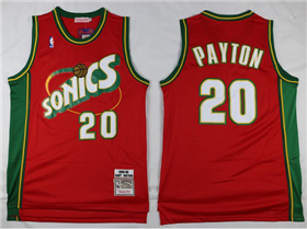 Seattle SuperSonics #20 Gary Payton 1997-98 Red Hardwood Classics Jersey