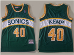 Seattle SuperSonics #40 Shawn Kemp 1994-95 Green Hardwood Classics Jersey