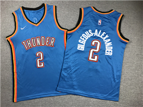 Oklahoma City Thunder #2 Shai Gilgeous-Alexander Youth Blue Swingman Jersey