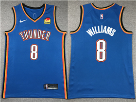 Oklahoma City Thunder #8 Jalen Williams Blue Swingman Jersey