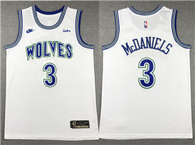 Minnesota Timberwolves #3 Jaden McDaniels 2023-24 White Classic Edition Swingman Jersey