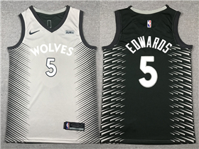 Minnesota Timberwolves #5 Anthony Edwards Gray City Edition Swingman Jersey