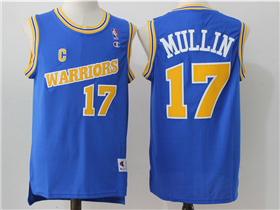 Golden State Warriors #17 Chris Mullin Throwback Blue Jersey