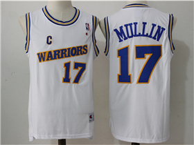 Golden State Warriors #17 Chris Mullin Throwback White Jersey