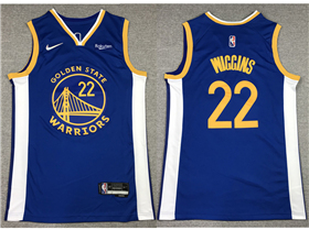 Golden State Warriors #22 Andrew Wiggins Blue Swingman Jersey