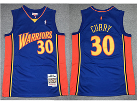 Golden State Warriors #30 Stephen Curry 2009-10 Blue Hardwood Classics Jersey