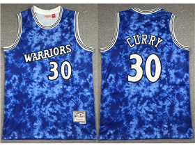 Golden State Warriors #30 Stephen Curry Galaxy Hardwood Classics Jersey