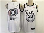 Golden State Warriors #30 Stephen Curry White The City Swingman Jersey