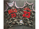 Chicago Bulls #23 Michael Jordan 1997-98 Camo Hardwood Classics Jersey