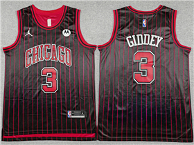 Chicago Bulls #3 Josh Giddey 2025-26 Black Statement Edition Swingman Jersey