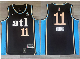 Atlanta Hawks #11 Trae Young 2023-24 Black City Edition Swingman Jersey