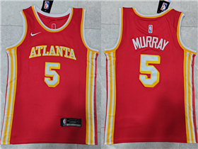 Atlanta Hawks #5 Dejounte Murray Red Swingman Jersey