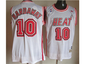 Miami Heat #10 Tim Hardaway White Hardwood Classics Jersey
