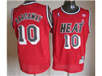 Miami Heat #10 Tim Hardaway Red Hardwood Classics Jersey