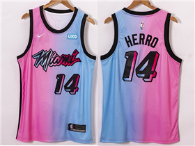 Miami Heat #14 Tyler Herro 2020-21 Pink/Blue City Edition Swingman Jersey