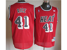 Miami Heat #41 Glen Rice Red Hardwood Classics Jersey