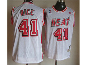 Miami Heat #41 Glen Rice White Hardwood Classics Jersey