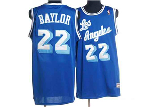 Los Angeles Lakers #22 Elgin Baylor Blue Hardwood Classics Jersey