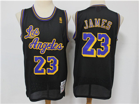 Los Angeles Lakers #23 Lebron James 2020 Reload Black Hardwood Classics Jersey