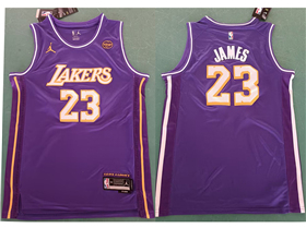 Los Angeles Lakers #23 Lebron James 2025-26 Purple Statement Swingman Jersey