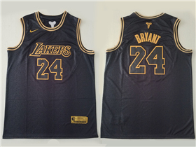 Los Angeles Lakers #24 Kobe Bryant Black Gold Black Mamba Forever Legend Jersey