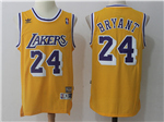 Los Angeles Lakers #24 Kobe Bryant Gold Hardwood Classics Jersey