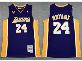 Los Angeles Lakers #24 Kobe Bryant 2007-08 Purple 60th Anniversary Hardwood Classics Jersey