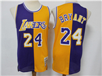 Los Angeles Lakers #24 Kobe Bryant Purple Gold Split Hardwood Classics Jersey