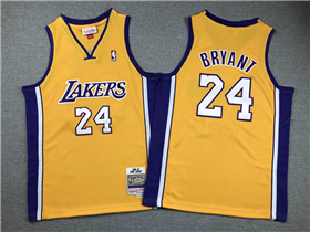 Los Angeles Lakers #24 Kobe Bryant Youth 2008-09 Gold Hardwood Classics Jersey