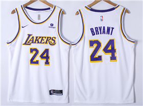 Los Angeles Lakers #24 Kobe Bryant Youth White Swingman Jersey