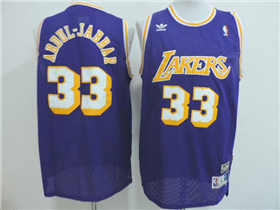 Los Angeles Lakers #33 Kareem Abdul-Jabbar Purple Hardwood Classics Jersey