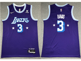 Los Angeles Lakers #3 Anthony Davis 2021-22 Purple City Edition Swingman Jersey