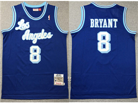 Los Angeles Lakers #8 Kobe Bryant Blue Hardwood Classics Jersey