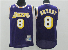 Los Angeles Lakers #8 Kobe Bryant 1996-97 Purple Hardwood Classics Jersey