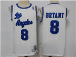 Los Angeles Lakers #8 Kobe Bryant White Hardwood Classics Jersey