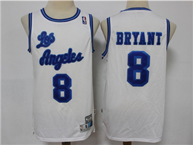 Los Angeles Lakers #8 Kobe Bryant White Hardwood Classics Jersey