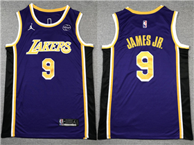 Los Angeles Lakers #9 Bronny James Purple Statement Swingman Jersey