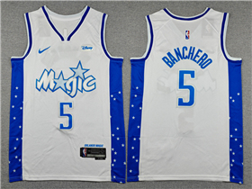 Orlando Magic #5 Paolo Banchero 2025-26 White City Edition Swingman Jersey