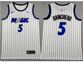Orlando Magic #5 Paolo Banchero White Swingman Jersey